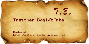 Trattner Boglárka névjegykártya